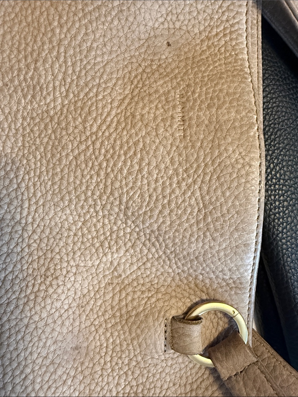 Hammitt Andersen Leather Tote Grey Natural with Gold Hardware - Picture 7 of 9
